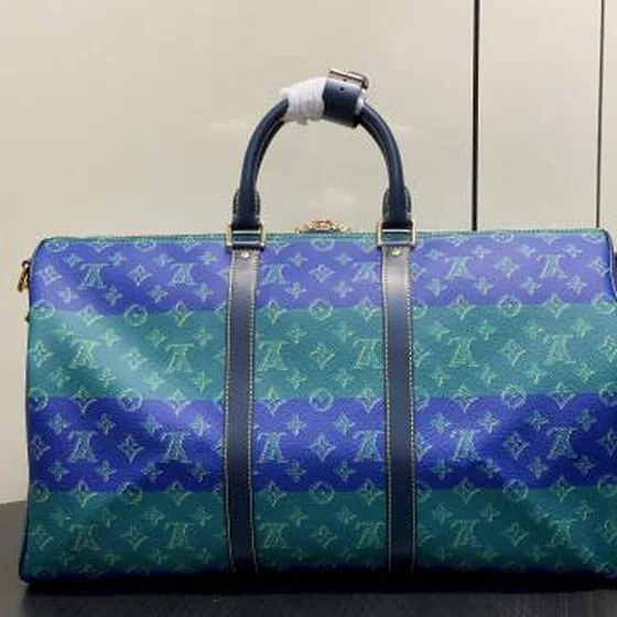 Louis Vuitton Keepall Bandouli re 50 Blue Green Monogram 50cm travel