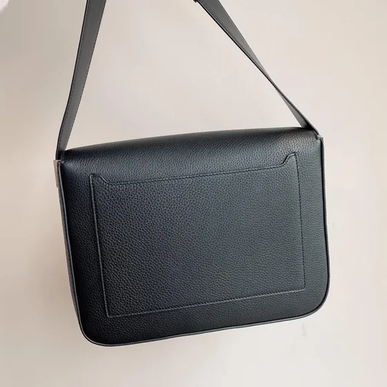 Burberry Barenia Messenger Bag Black Crossbody