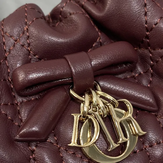 Dior Lady Dior Millie Necessaire Bordô Crossbody