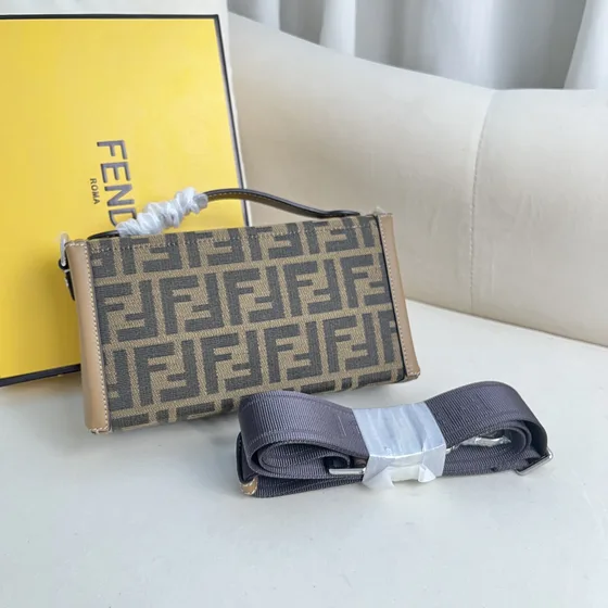 Fendi Baguette Soft Trunk Coklat Crossbody