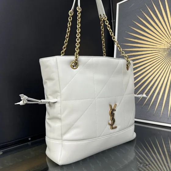 YSL Jamie Shopping Bag Putih 29cm Shoulder Bag