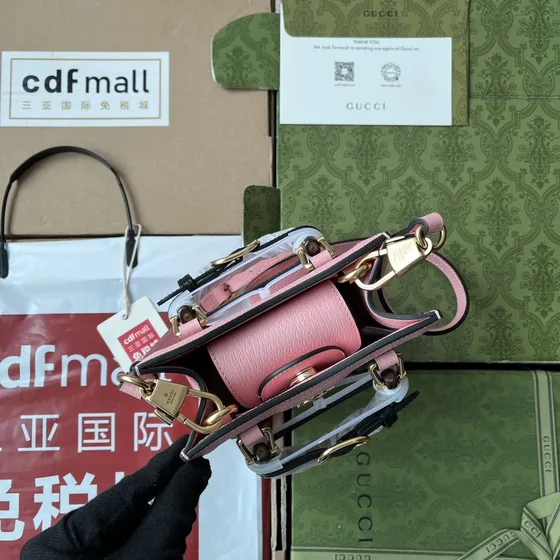 Gucci Ophidia Mini Bolsa tote Rosa Alça superior