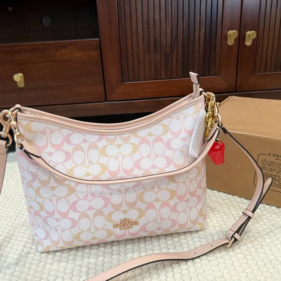 Coach City Bolso cubo In Signature Lona Light Azul Crossbody