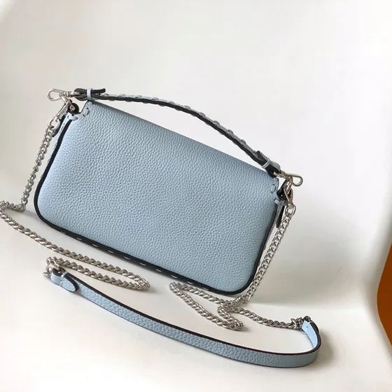 Fendi Baguette Light Blue Shoulder Bag