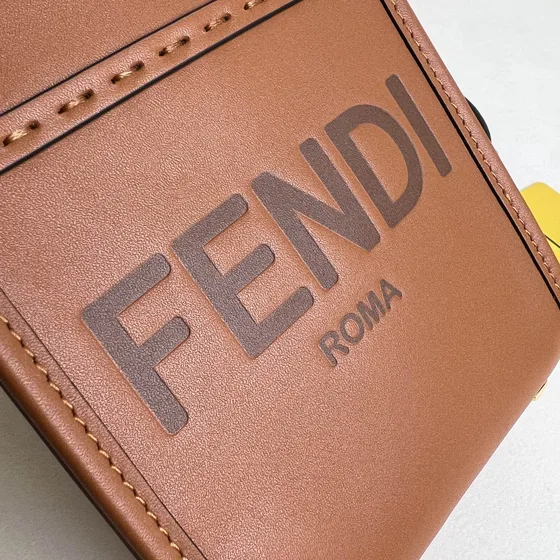 Fendi Sunshine Mini Shopper Bag Coklat Top Handle