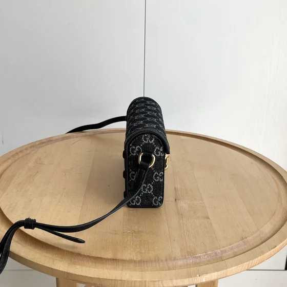 Gucci Horsebit 1955 Mini Bag Negro 18/12/5cm Crossbody
