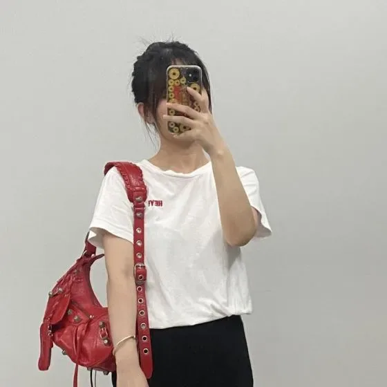 Balenciaga Le Cagole Shoulder Bag Red Shoulder Bag