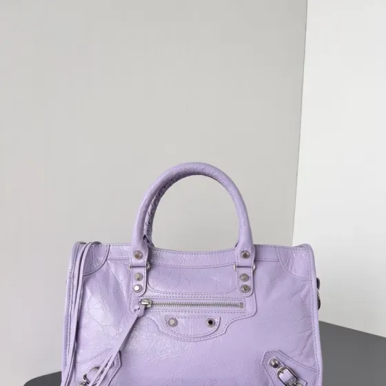Balenciaga City Mini Light Purple Top Handle