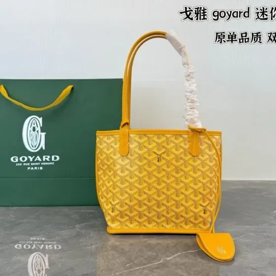 Goyard Anjou Mini Yellow Tote Bag