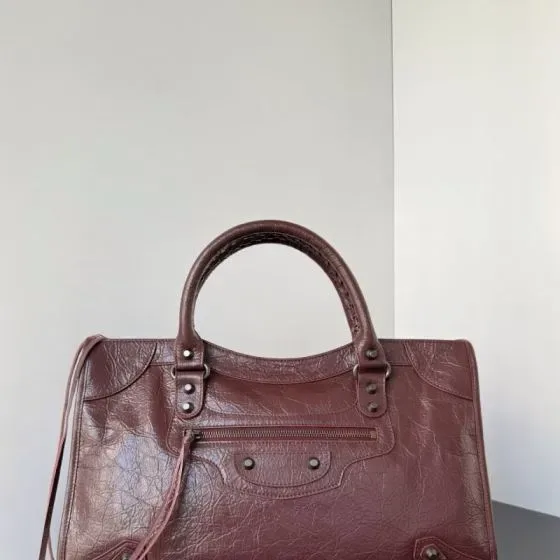 Balenciaga City Bag Burgundy Top Handle