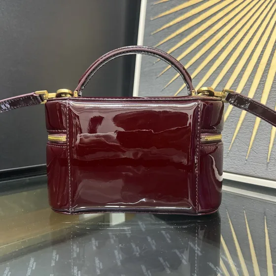 YSL Gaby Vanity Bag Бордовый Верхняя ручка