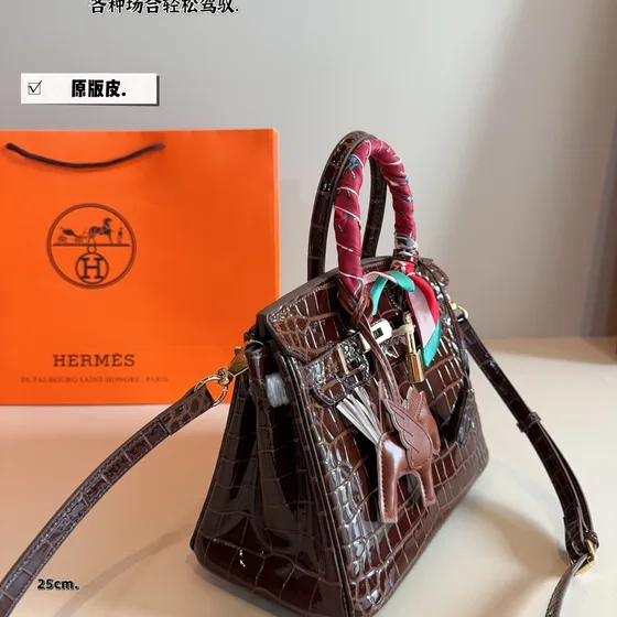 Hermes Birkin Dark Brun Tophåndtag