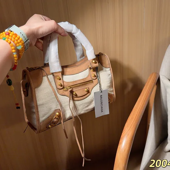 Balenciaga City Bege Alça superior