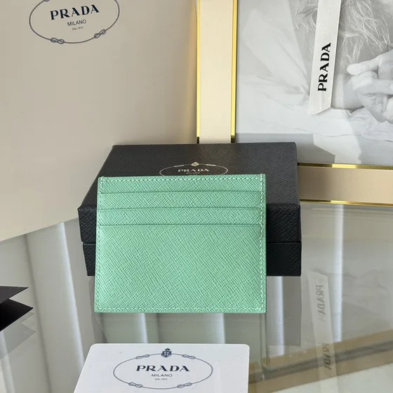 Prada Saffiano Card Holder Mint Grøn Card Holder