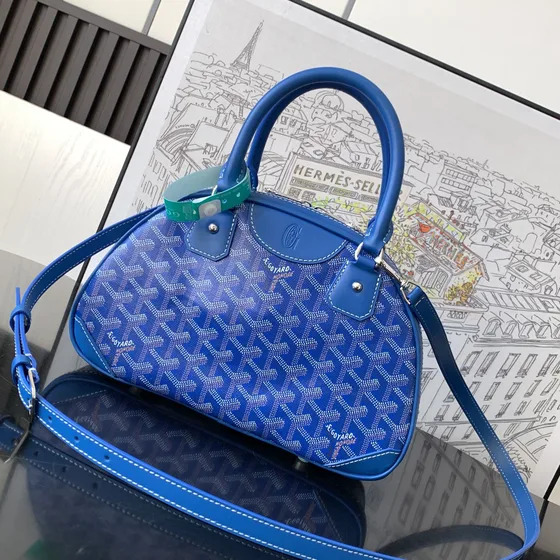 Goyard Saint Jeanne Pm Bowling Bag Sky أزرق Top Handle