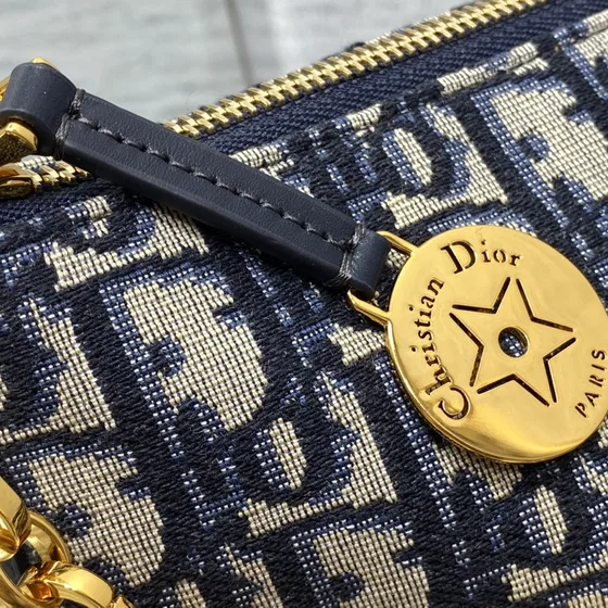 Dior Diorstar Hobo Bag With Chain Mavi Hobo