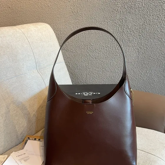 Coach Brooklyn Shoulder Bag 28 Dark Brown Hobo
