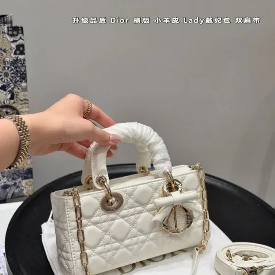 Dior Lady Dior Hvid Tophåndtag