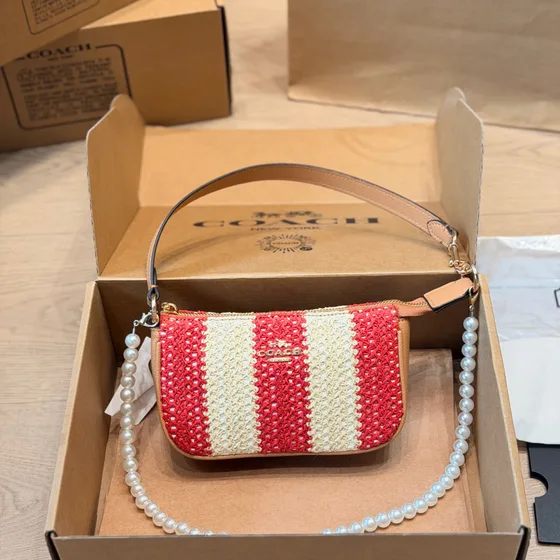 Coach Nolita 19 Rouge/Beige Sac épaule