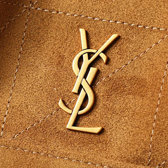 YSL Pochon Mini Borsa a secchiello Camel/Marrone Crossbody