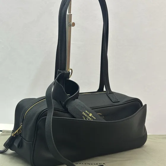 Balenciaga Carrie Bowling Bag Black Shoulder Bag