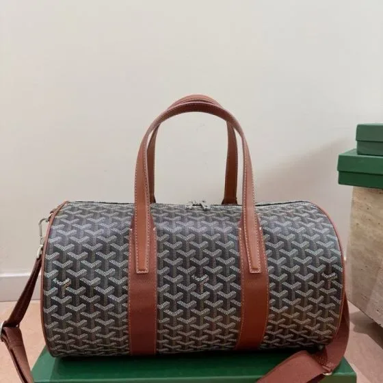 Goyard Barrel 40 Sports Bag Brown Crossbody