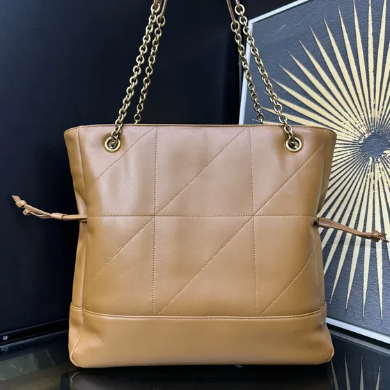 YSL Jamie Shopping Tote Camel Shoppertasketur