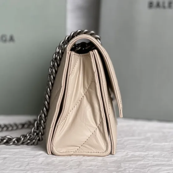 Balenciaga Crush Chain Portefeuille Beige Woc