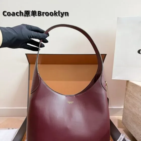Coach Brooklyn Burgundy Hobo