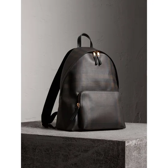 Burberry London Check Backpack Charcoal Black Backpack