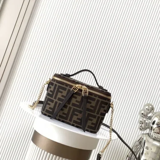 Fendi Vanity Case Bag Brown Shoulder Bag