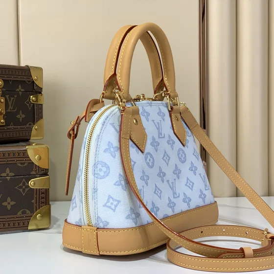 Louis Vuitton Alma Bb Light Blue Top Handle