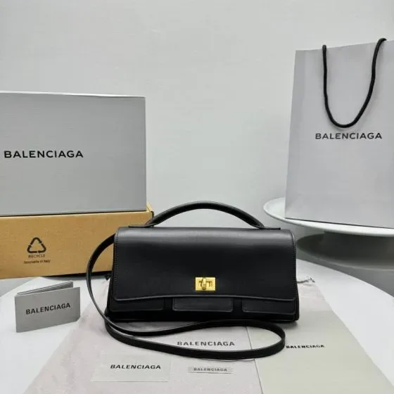 Balenciaga Ghost Belted Top Handle Bag Black Top Handle