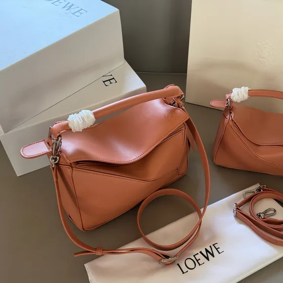 Loewe Puzzle Bag Peach Lyserød 24*15cm / 18*10cm Crossbody