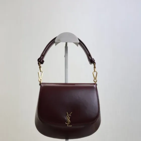YSL Voltaire Mini Top Handle Bag Burgundy Shoulder Bag
