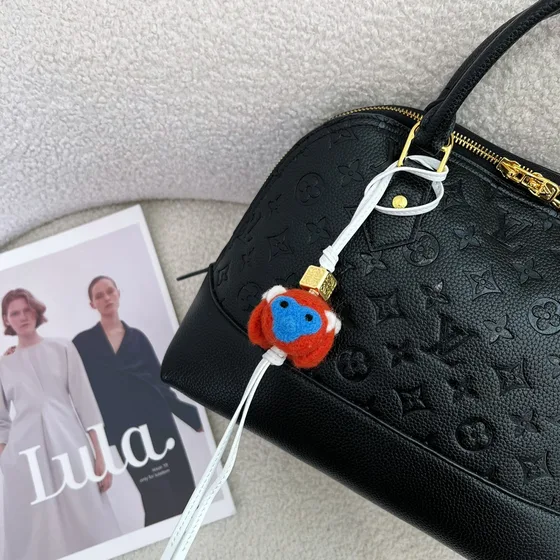 Loewe Felt Monkey Charm Orange/Blå/Hvid Etui