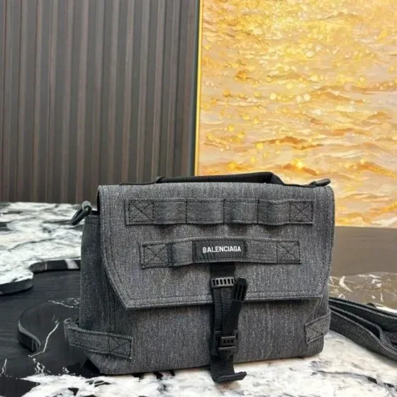 Balenciaga Army Messenger Bag Heather Grey Crossbody