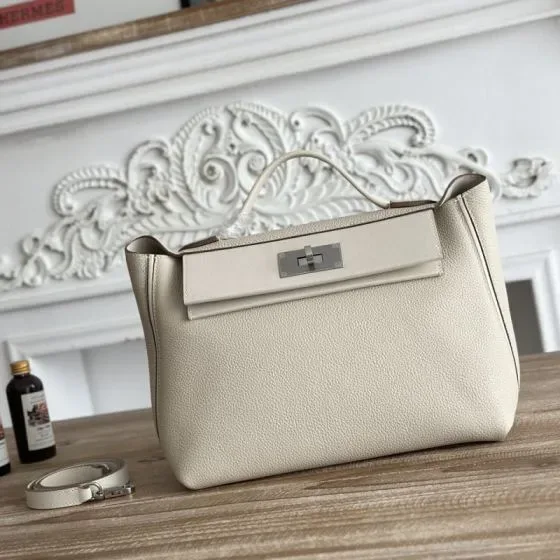 Hermes Kelly 24 24 White Top Handle
