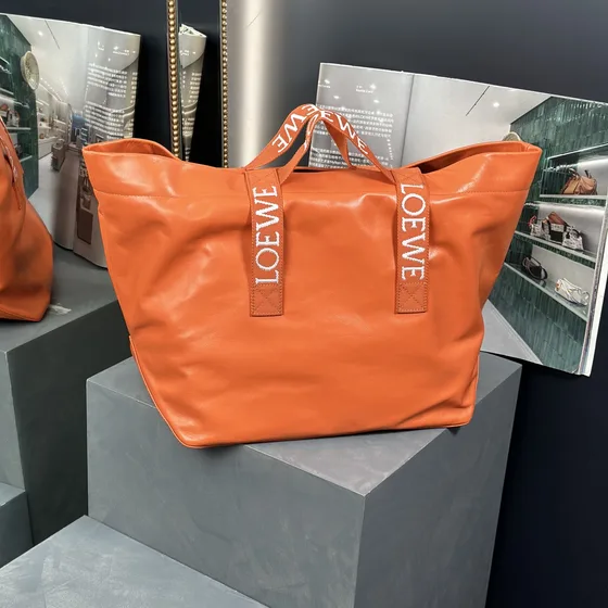 Loewe Fold Shopper Orange Shoppertasche