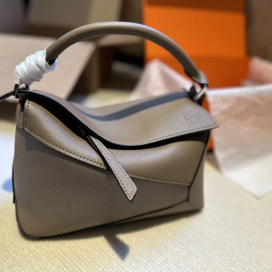 Loewe Puzzle Bag Beige/Grigio Manico