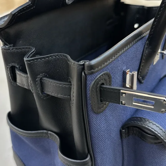 Hermes Birkin Cargo Biru/Hitam Top Handle