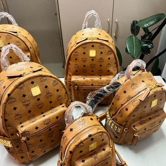 MCM Stark Visetos Sac à dos Cognac/Marron Sac à dos