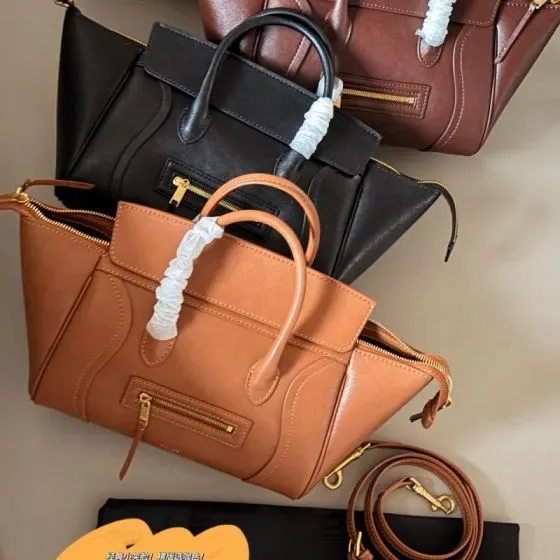 Celine Luggage Brown Top Handle