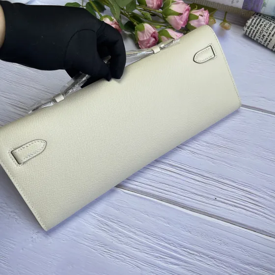 Hermes Kelly Wallet To Go Cream White Wallet