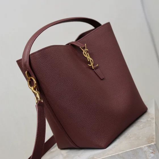 YSL Le 37 Bucket Bag สีเบอร์กันดี Shoulder Bag