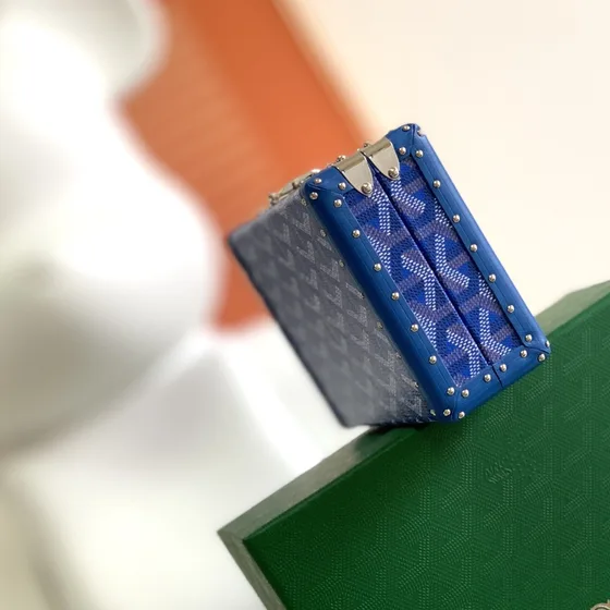 Goyard Minaudière Trunk Bag Синий Клатч
