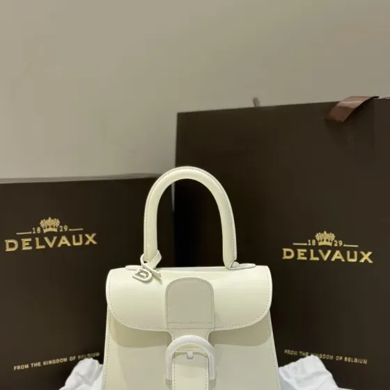 Delvaux Le Brillant White Top Handle