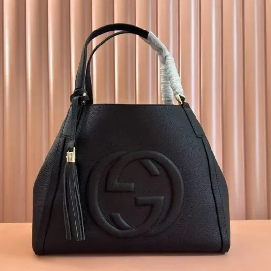 Gucci Soho Topphandtag Bag Svart Topphandtag