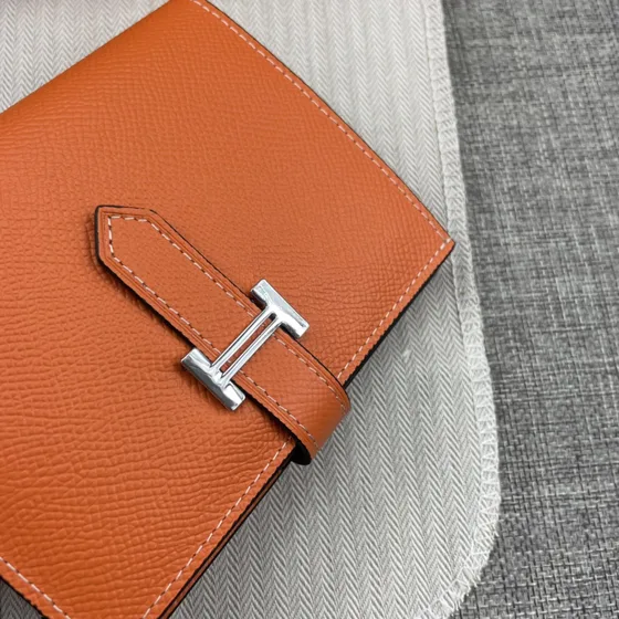 Hermes Bearn Compact Portefeuille Orange Portefeuille
