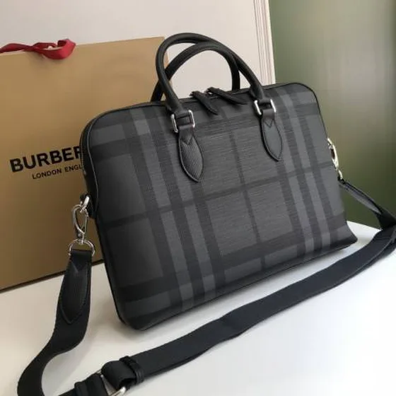 Burberry Mallette Gray Check 37 x 5 x 27cm business